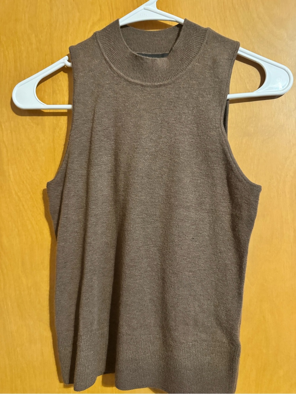 Express Sleeveless Mock Neck Tank Top - Brown